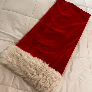 Red Velvet Santa Hat with White Fur Trim